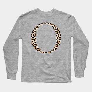 Omicron O Cheetah Letter Long Sleeve T-Shirt